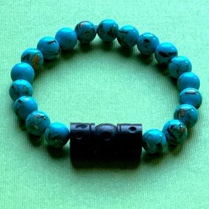 Blue Crazy Lace Agate Bracelet